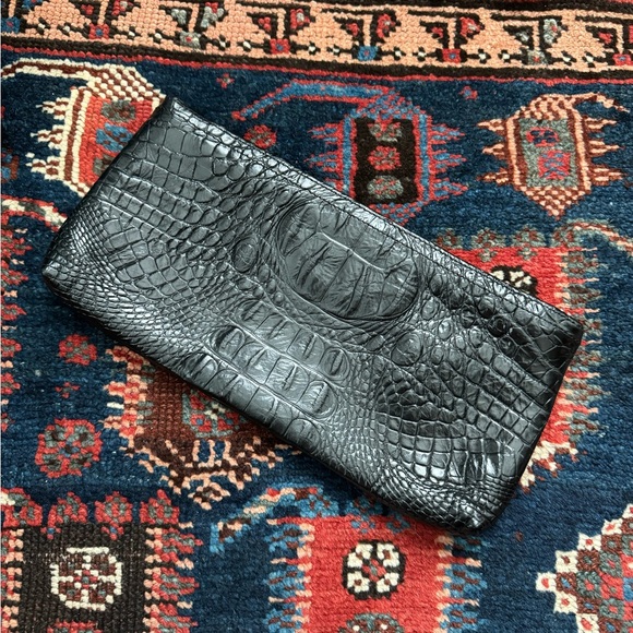 Brahmin Croc-Embossed Leather Clutch - Picture 4 of 5